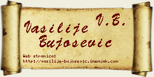 Vasilije Bujošević vizit kartica